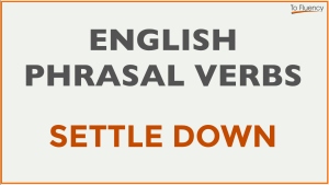 Phrasal Verbs: Settle Down