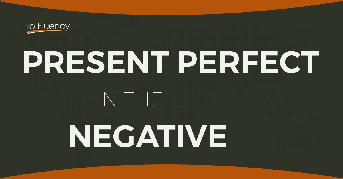 Present perfect example in the negative