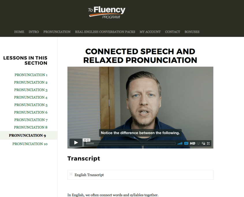 Pronunciation tutorial