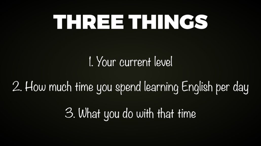 fluent in english three things