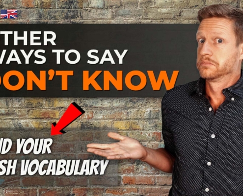 English Vocabulary Other ways to say don't know